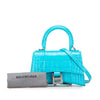 Secondhand Balenciaga XS Croc Embossed Hourglass Top Handle Bag