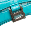 Secondhand Balenciaga XS Croc Embossed Hourglass Top Handle Bag