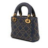 Dior Mini Denim Cannage Studded Supple Lady Dior Secondhand