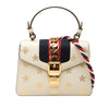 Gucci Mini Calfskin Bee Star Web Sylvie Top Handle Bag Secondhand