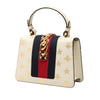 Gucci Mini Calfskin Bee Star Web Sylvie Top Handle Bag Secondhand