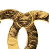 Chanel Gold Plated CC Rhinestone Brooch Secondhand