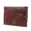 Valentino Large Leather Rockstud Clutch Secondhand
