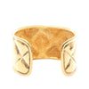 Chanel CC Gold Plated Quilted Wide Cuff Bracelet Secondhand