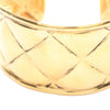 Chanel CC Gold Plated Quilted Wide Cuff Bracelet Secondhand