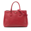 Prada Large Saffiano Lux Galleria Double Zip Satchel Secondhand