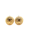Secondhand Chanel Gold Plated CC Round Clip on Earrings