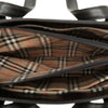 Burberry House Check Trimmed Leather Handbag Secondhand