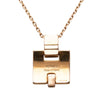 Hermès Gold Plated and Enamel Eileen Pendant Necklace Secondhand