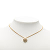 Dior Gold Plated Crystal CD Diamond Pendant Necklace Secondhand