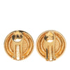 Dior Gold Plated Strass CD Logo Clip On Earrings Secondhand
