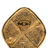 Chanel Gold Plated Quilted Rhombus Pin Brooch Secondhand