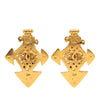 Chanel CC Gold Plated Cross Clip On Earrings Secondhand