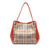 Burberry Small Haymarket Check Coated Canvas and Calfskin Canterbury Tote Secondhand