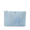 Chanel Large Quilted Denim O Case Clutch Secondhand