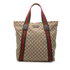 Secondhand Gucci GG Canvas Web Tote