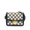 Secondhand Celine Teen Embroidered Canvas and Calfskin Triomphe Crossbody