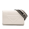 Prada Saffiano Triangle Embossed Logo Flap Crossbody Secondhand