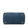 Prada Small Denim Canapa Logo Tote Secondhand