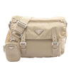 Prada Tessuto Zip Double Buckle Messenger Bag Secondhand