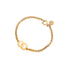 Celine Gold Plated Circle Charm Bracelet Secondhand