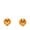 Chanel CC Gold Plated Button Clip On Earrings Secondhand