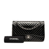 Chanel Jumbo Classic Chevron Patent Double Flap Secondhand