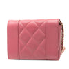 Chanel Quilted Sheepskin Mademoiselle Card Holder on Chain Secondhand