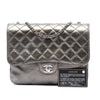 Chanel Medium Metallic Crackled Calfskin Clams Pocket Flap Secondhand