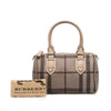 Burberry Smoke Check Coated Canvas Chester Boston Bag Secondhand