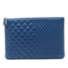 Chanel CC Bi Quilted Lambskin O Case Clutch Secondhand