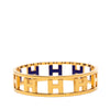 Hermès Gold Plated Enamel Rondo Ash H Bangle Secondhand