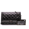 Secondhand Chanel Quilted Shiny Aged Calfskin Boy Wallet On Chain