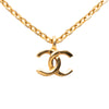 Chanel Gold Plated CC Pendant Necklace Secondhand