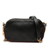 Chanel Stitched Calfskin and Grosgrain Button Up Double Zip Camera Bag Secondhand