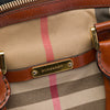 Burberry Small Leather Trimmed House Check Canvas Bridle Orchard Satchel Secondhand