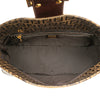 Secondhand Fendi Zucchino Crystal Double Flap Shoulder Bag