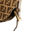 Secondhand Fendi Zucchino Crystal Double Flap Shoulder Bag