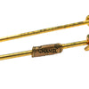 Chanel Gold Plated CC Safety Pin Brooch Secondhand