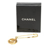 Chanel Gold Plated CC Safety Pin Brooch Secondhand