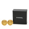 Chanel Gold Plated CC Grapevine Round Clip on Earrings Secondhand
