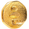 Chanel Gold Plated CC Octagon Clip on Earrings Secondhand