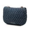 Miu Miu Matelasse Denim Crystal Chain Satchel Secondhand