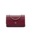 Chanel CC Embossed Calfskin Camellia Wallet On Chain Secondhand