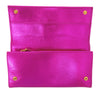Miu Miu Metallic Leather Long Wallet Secondhand