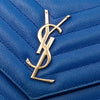 Saint Laurent Grain De Poudre Chevron Monogram Envelope Chain Wallet Secondhand
