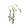 Chanel CC Silver Plated Crystal Dangle Earrings Secondhand
