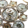 Chanel CC Silver Plated Crystal Dangle Earrings Secondhand