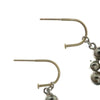 Chanel CC Silver Plated Crystal Dangle Earrings Secondhand