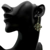 Chanel CC Silver Plated Crystal Dangle Earrings Secondhand
